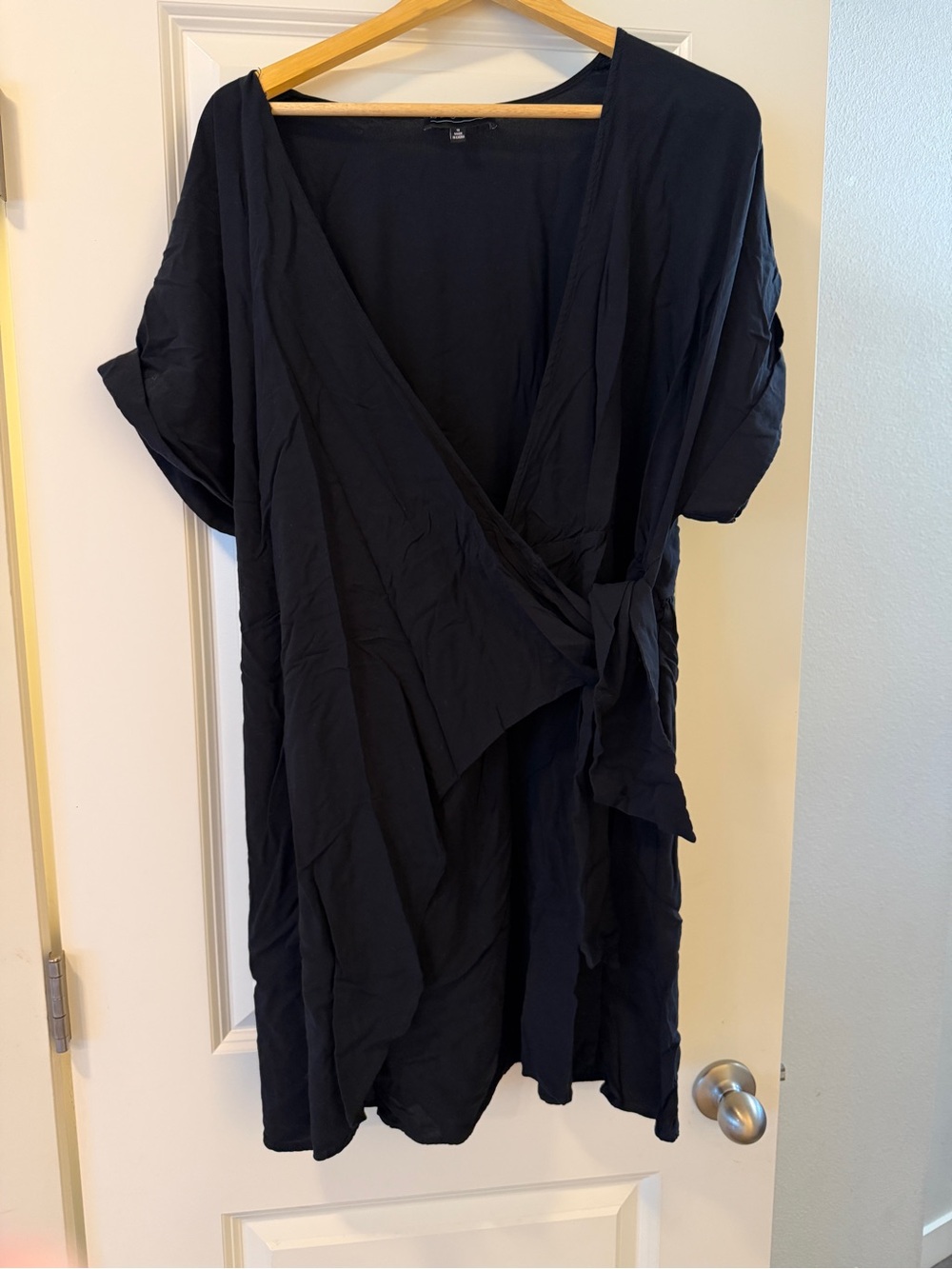 Eloquii Navy Wrap Tunic with Side Tie